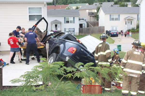 Truck Crashes into Home